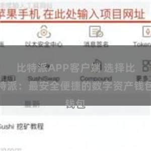 比特派APP客户端 选择比特派：最安全便捷的数字资产钱包