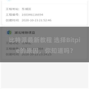 比特派最新教程 选择Bitpie的原因，你知道吗？