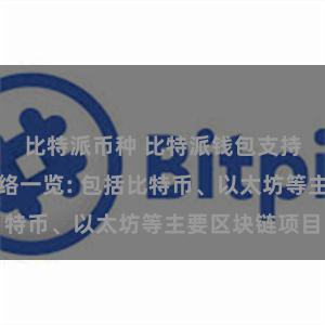 比特派币种 比特派钱包支持的区块链网络一览: 包括比特币、以太坊等主要区块链项目