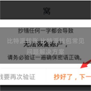 比特派转账 比特派钱包常见问题解决方案
