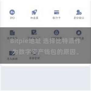 Bitpie地址 选择比特派作为数字资产钱包的原因。