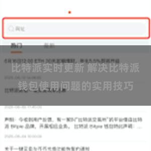 比特派实时更新 解决比特派钱包使用问题的实用技巧