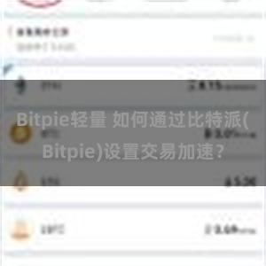 Bitpie轻量 如何通过比特派(Bitpie)设置交易加速？