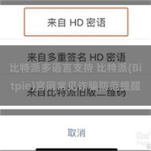 比特派多语言支持 比特派(Bitpie)官网常见诈骗防范提醒