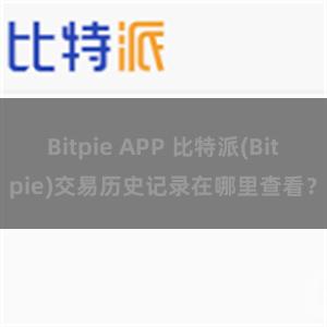 Bitpie APP 比特派(Bitpie)交易历史记录在哪里查看？